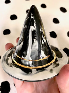 Marble Lidded Witch Cat Cup
