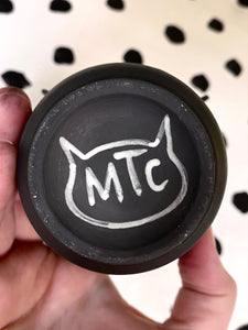 Marble Lidded Witch Cat Cup
