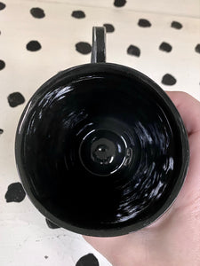 Black Porcelain Heart Cup