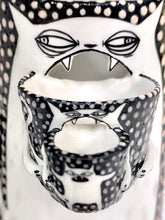 Load image into Gallery viewer, Triple Barf Mug with Orange Textured Dots
