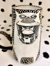 Load image into Gallery viewer, Triple Barf Mug with Orange Textured Dots

