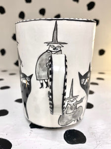 Witches with Big Cats Mug