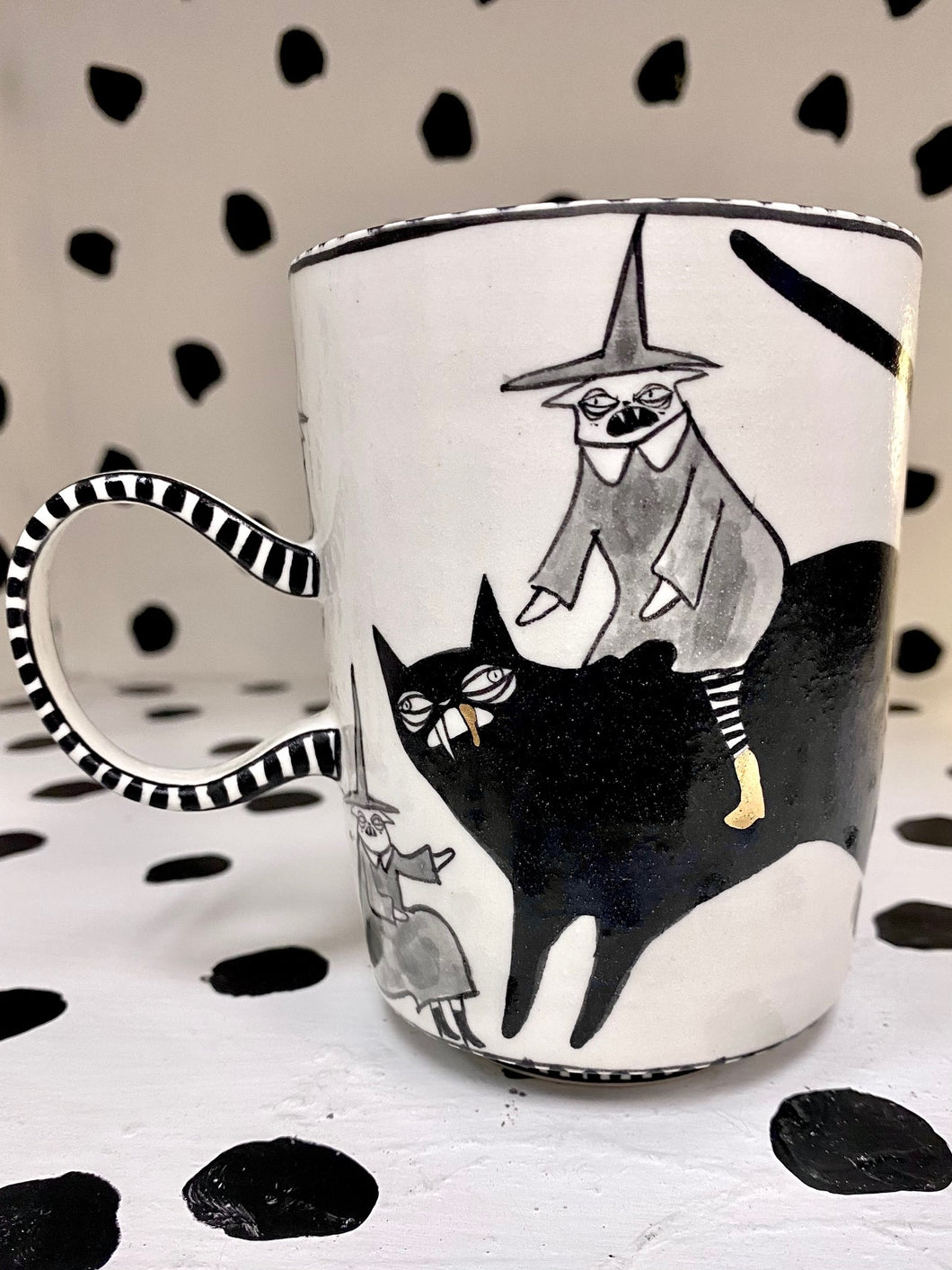 Witches with Big Cats Mug