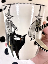 Load image into Gallery viewer, Witches with Big Cats Mug
