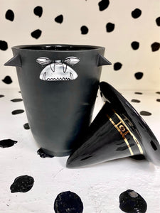 Lidded Witch Cat Cup
