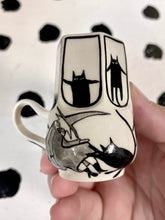 Load image into Gallery viewer, Tiny Spinning Witches and Cats Mug
