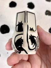 Load image into Gallery viewer, Tiny Spinning Witches and Cats Mug
