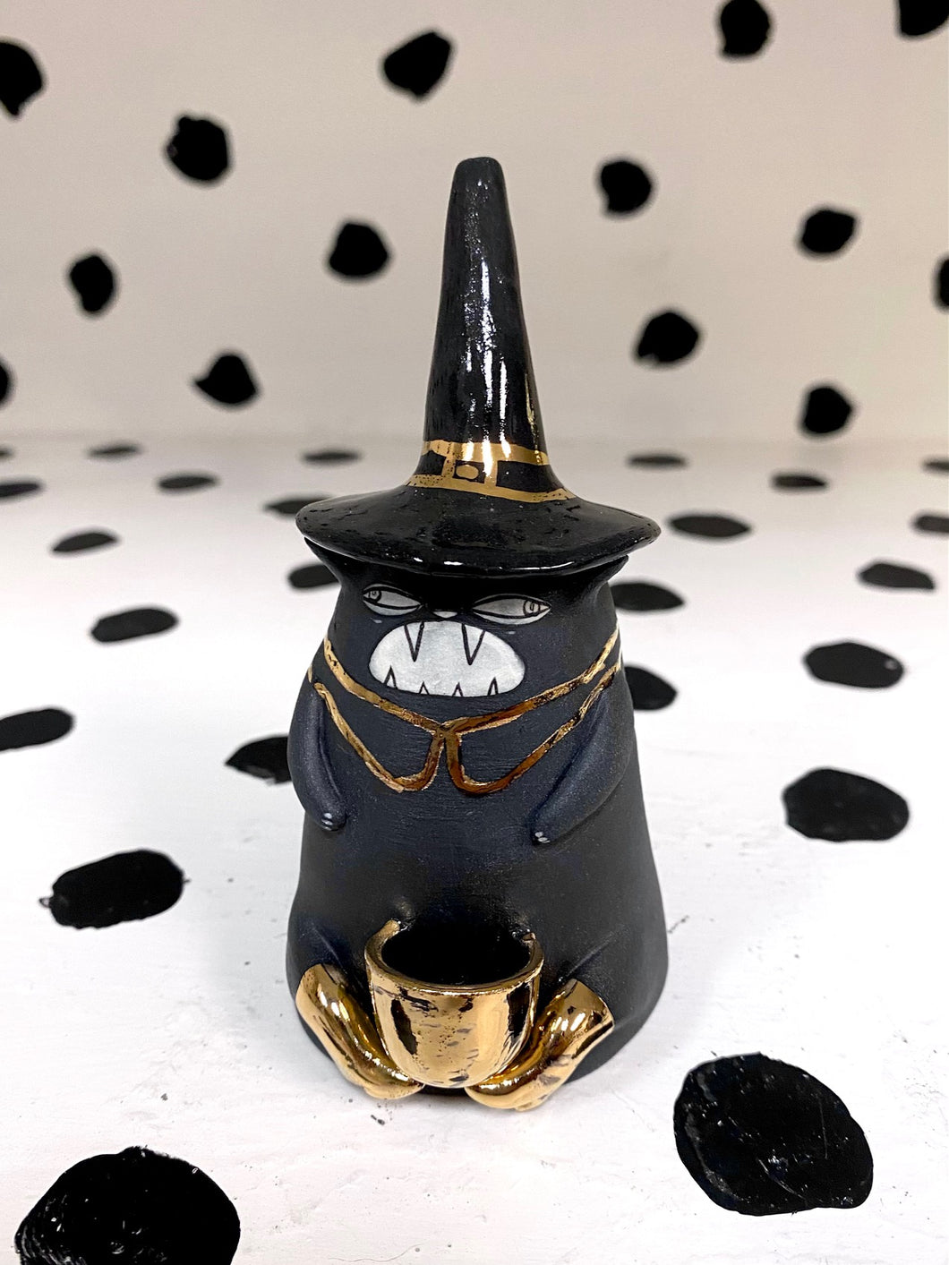Black Cat With Gold Boots Smoke Bowl 2