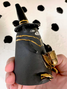 Black Cat With Gold Boots Smoke Bowl 3