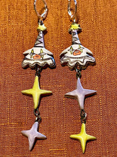 Load image into Gallery viewer, Purple and Green Clown Earrings
