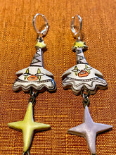 Load image into Gallery viewer, Purple and Green Clown Earrings
