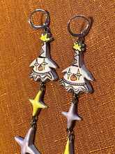 Load image into Gallery viewer, Purple and Green Clown Earrings 2
