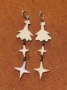 Purple and Green Clown Earrings 2