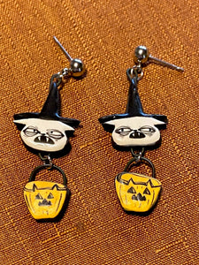 Witch Pumpkin Earrings
