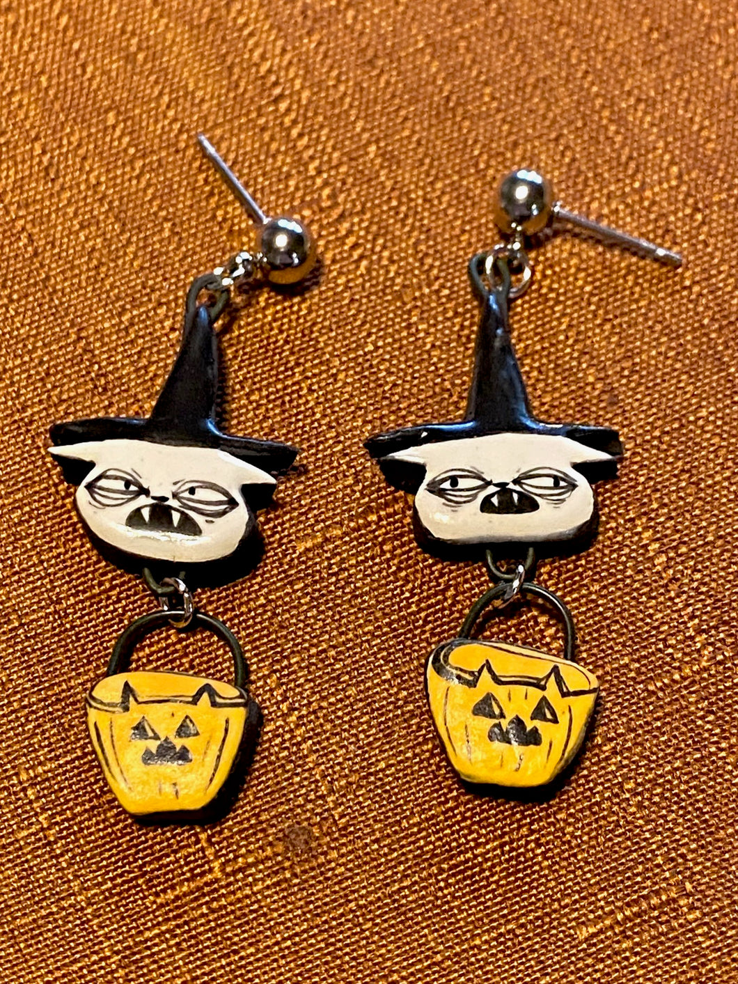 Witch Pumpkin Earrings