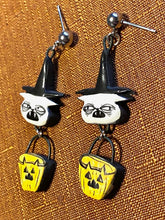 Load image into Gallery viewer, Witch Pumpkin Earrings
