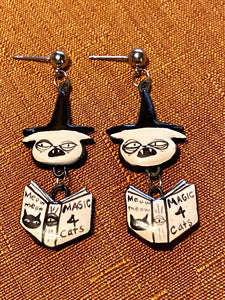 Witch Book Earrings
