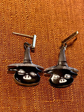 Load image into Gallery viewer, Black Cat Witch Earrings

