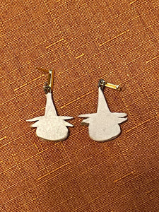 Black Cat Witch Earrings