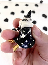 Load image into Gallery viewer, Tiny Witch Cat- White with Black Dress
