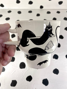Long Witch Cats Mug